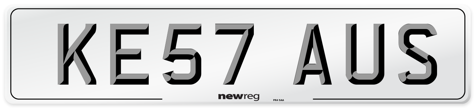 KE57 AUS Number Plate from New Reg